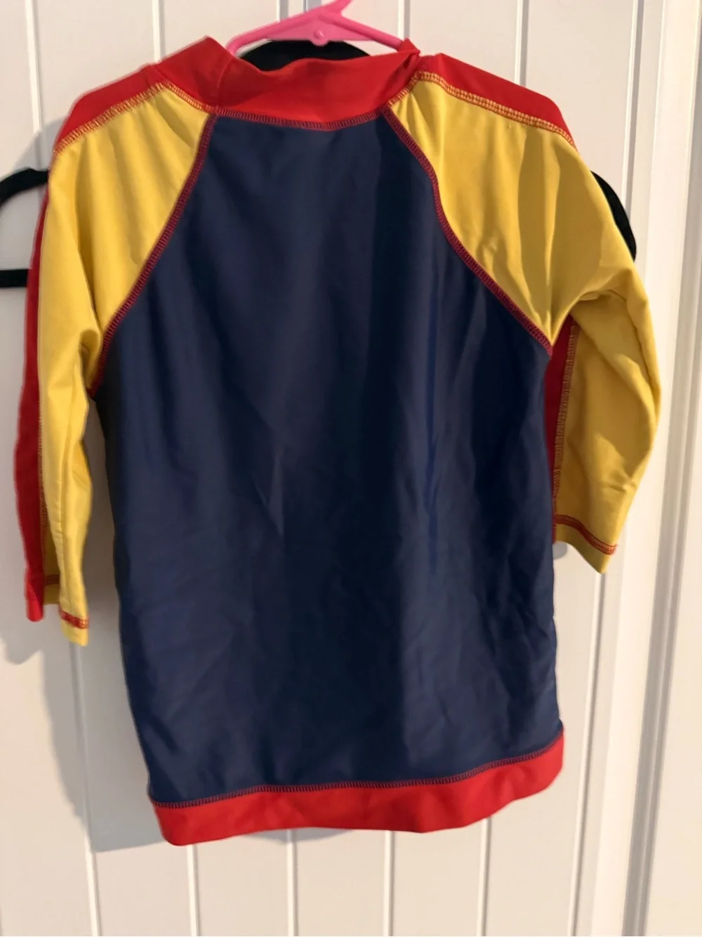 Mini Boden Colorblock Long Sleeve Rash Guard Swim Shirt Size 7-8Y